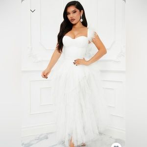 White body suit tulle dress(never worn)